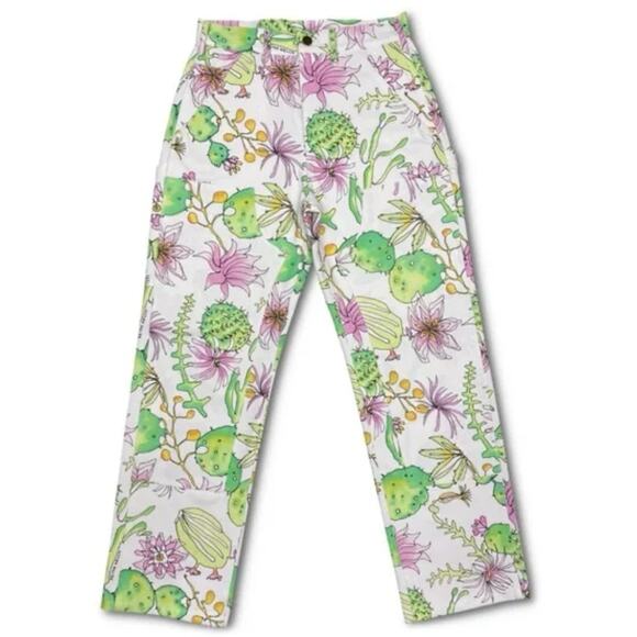 Keith Kelly NYC Cactus Double Knee Work Pants White Medium - Picture 1 of 8